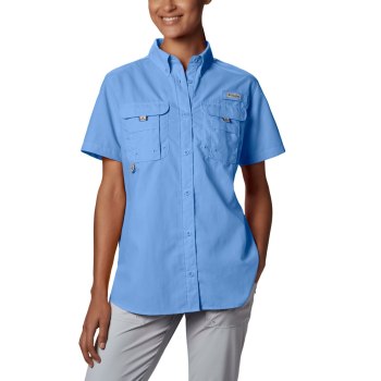 Columbia PFG Bahama Short Sleeve, Camisa Blancos Para Mujer | 127650-UQS